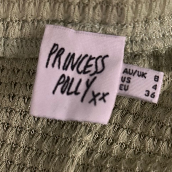 FWB Princess Polly us 4 green wafflw beach pants SANTA MONICA GREEN - Picture 8 of 11